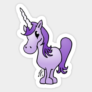 Purple unicorn Sticker